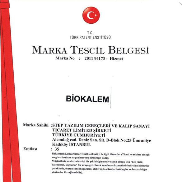 BioKalem tescili