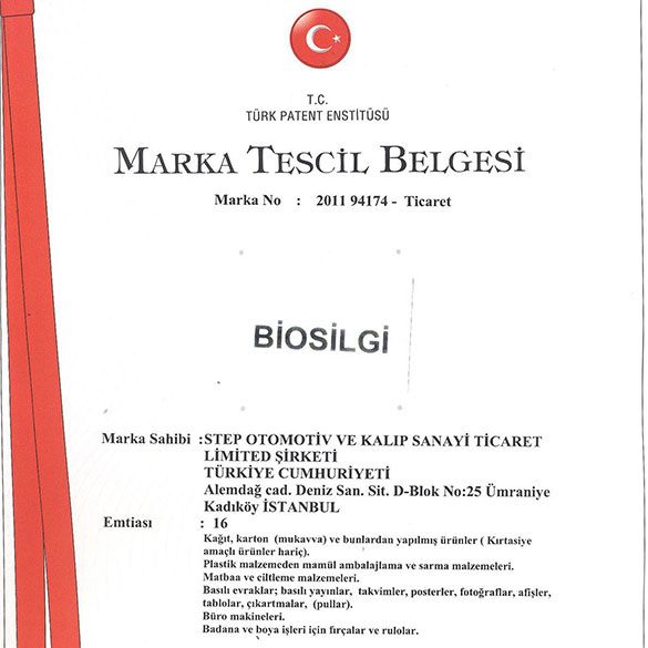 BioSilgi tescili
